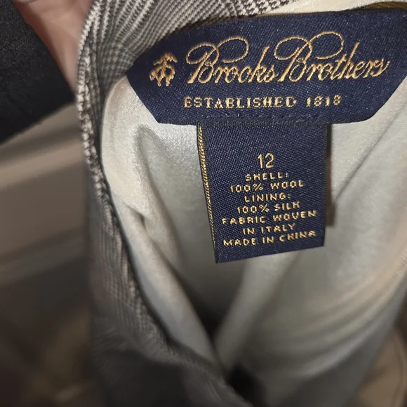 Brooks Brothers Gray Check Pencil Skirt - Picture 3 of 4